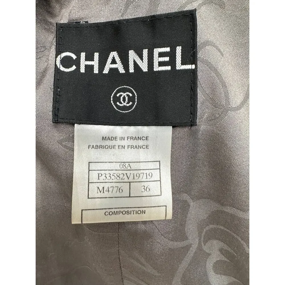 Chanel 08A Black Jacket - Structured FR 36